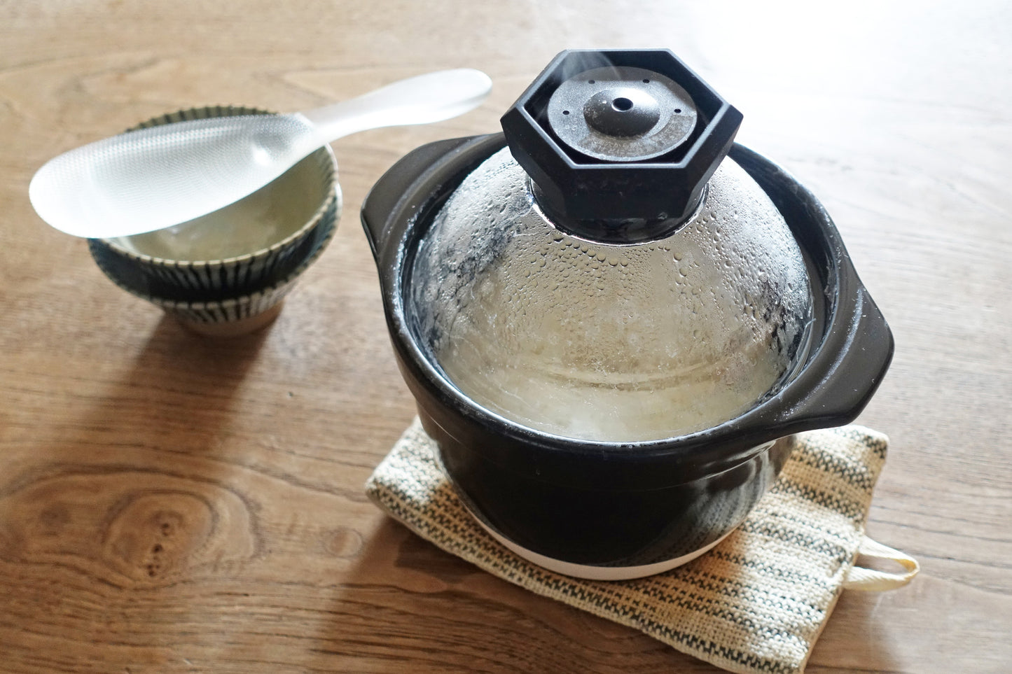 HARIO フタがガラスのご飯釜 1-2合