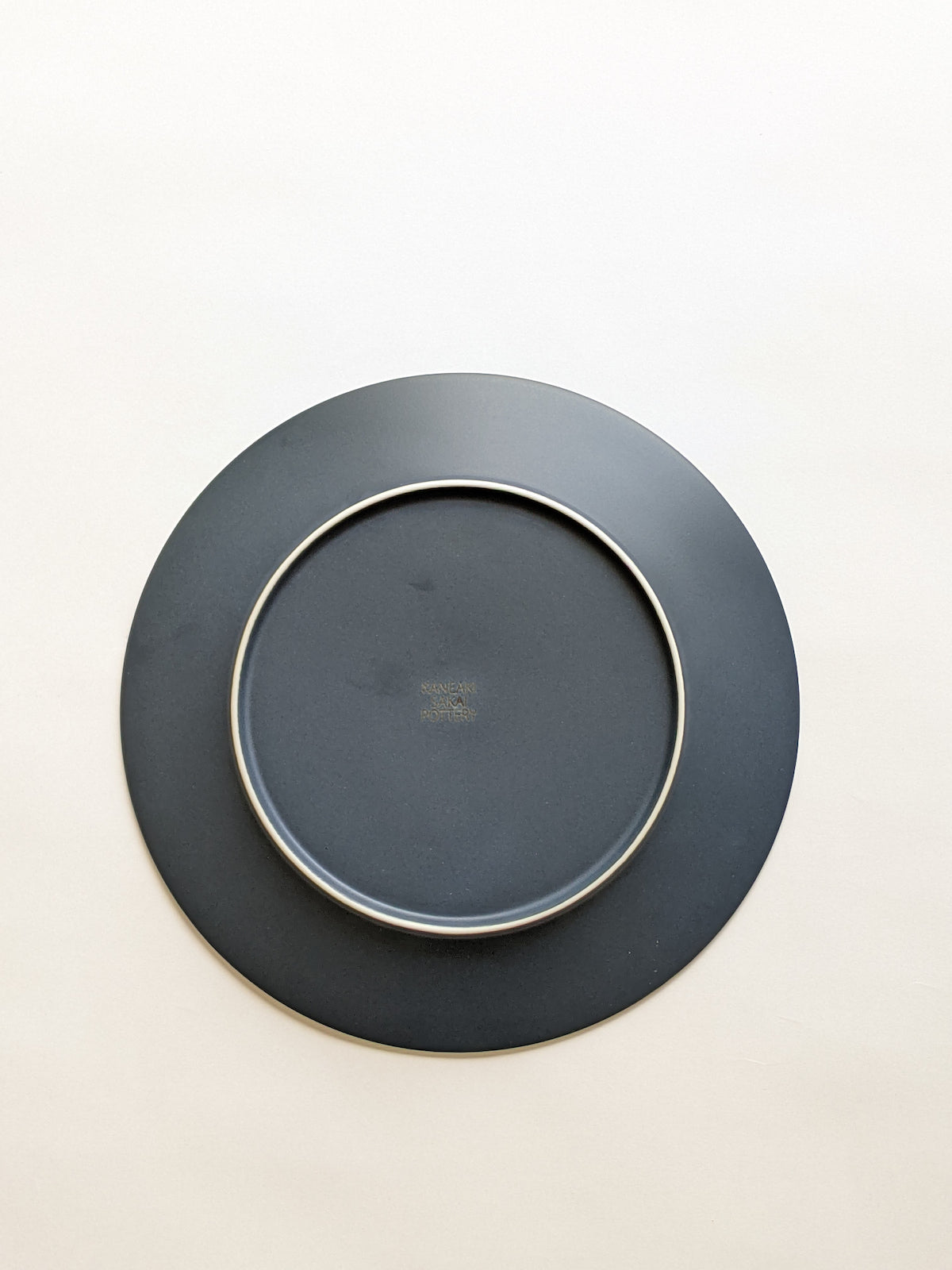 【9/10正午まで】KANEAKI SAKAI POTTERY / 美濃焼 / flat 7plate 22cm【蔵出し品・訳あり】