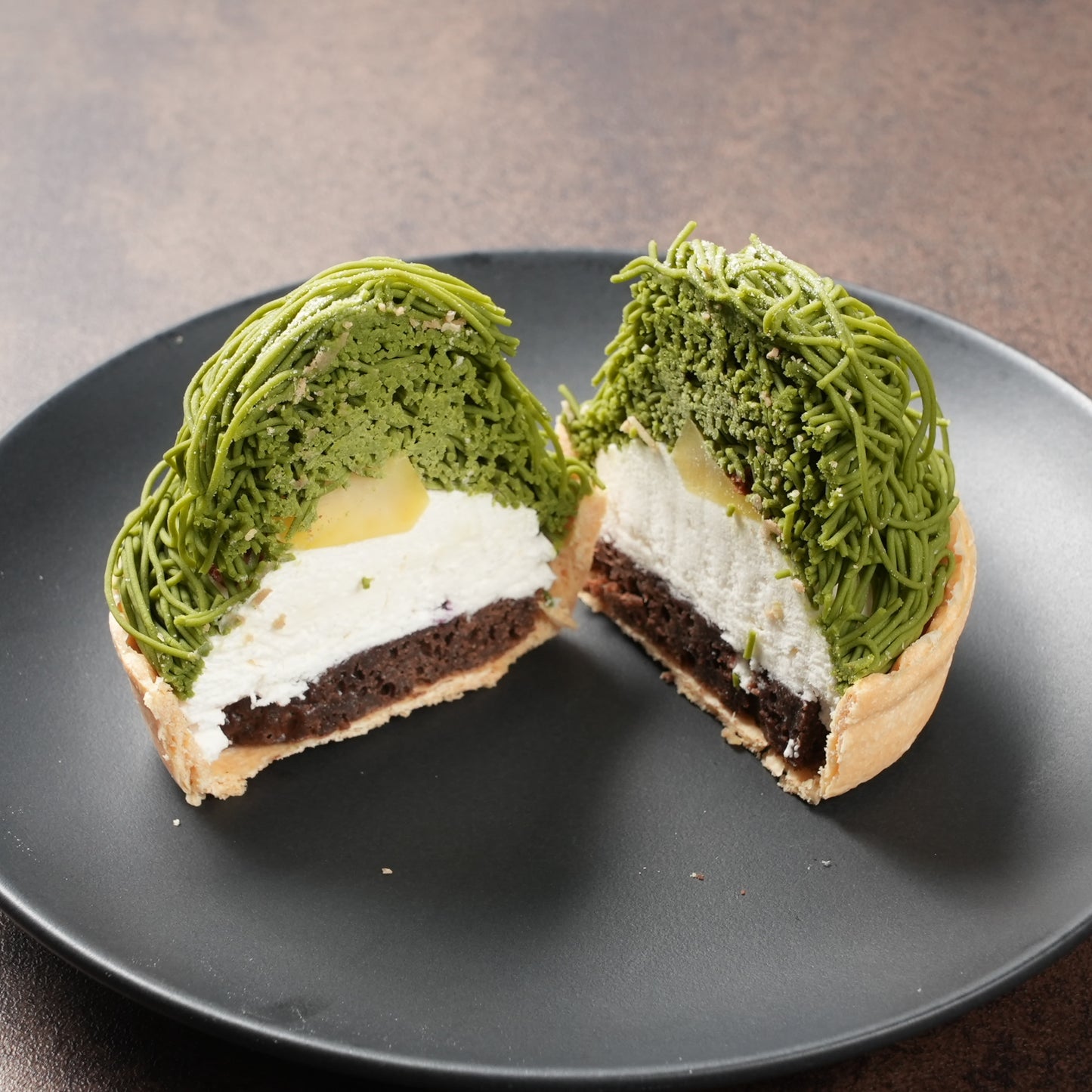 いも栗カボチャ 日本茶モンブラン 抹茶モンブンの断面