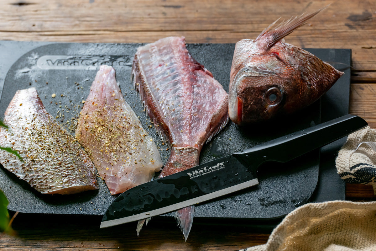 ビタクラフト ソリッドナイフブラック 三徳ナイフ