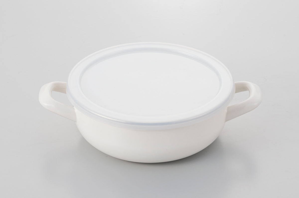 富士ホーロー マルチホーロー鍋 ハットポット（18センチ）蒸し器付き