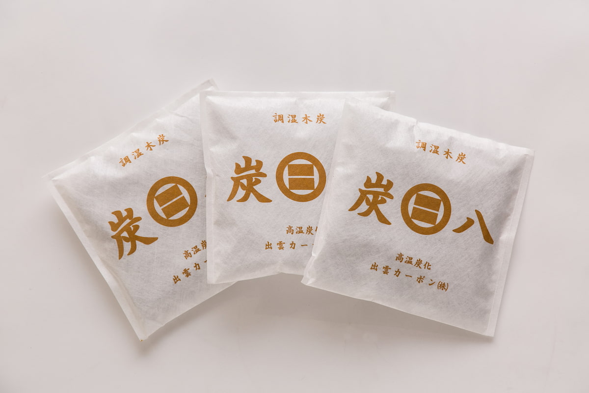 出雲屋炭八 炭八スマート小袋 2個/3個セット（ホワイト）