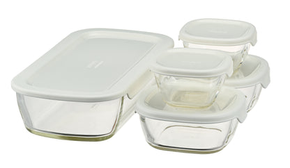 HARIO（ハリオ）耐熱ガラス製保存容器・ミニ角小鉢5点セット