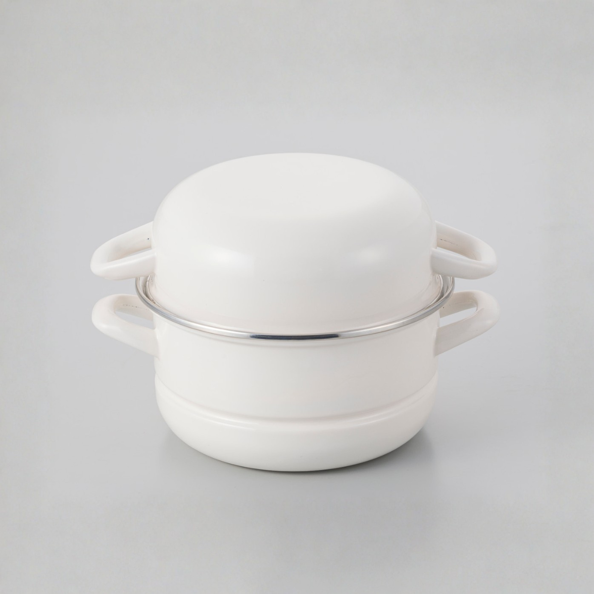 富士ホーロー マルチホーロー鍋 ハットポット（18センチ）蒸し器付き