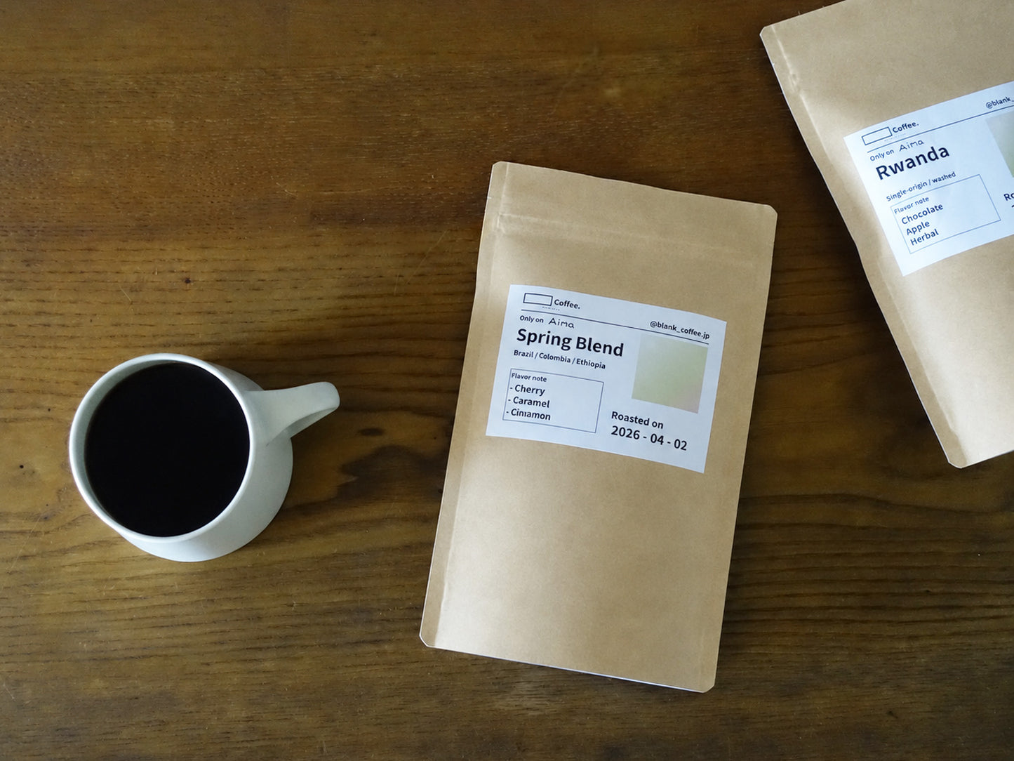 Aima限定Blank_coffee 中煎りコーヒー豆 2袋セット