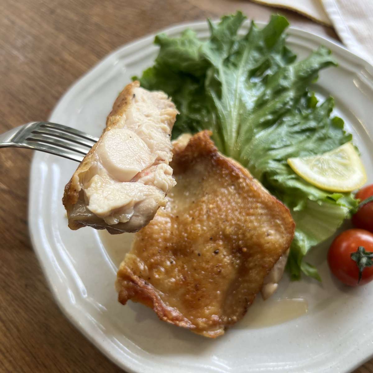 焼いて切った 紀の国みかんどり もも肉