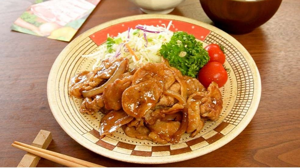 火の本豚切り落としで作った生姜焼き